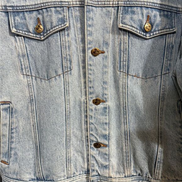 Vintage 1990s Mickey & Co Light Blue Jean Jacket with Embroidered Detail - Picture 10 of 10